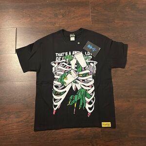 Hellstar Black Tee with Vibrant Skeleton Design